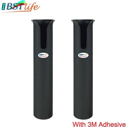 2X 3M Adhesive ABS Plastic Rod Holders Fishing Rod Spinning Accessories Durable Pole Tube Mount With NO Hole Bracket Socket Rack