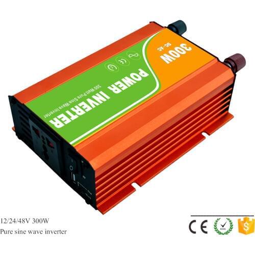 300w inverter DC to AC Pure Sine Wave Power Inverter Peak 600W Solar/Car Converter/5v USB/12v 24v to 110v 220v adaptor off grid