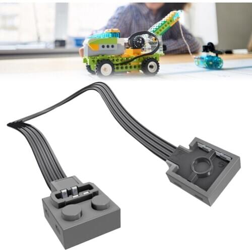 20cm Technology Series Accessories Compatible With Bock Bricks 8870 Lights - Switch 8869 Extension Cord Data Cable Car Parts