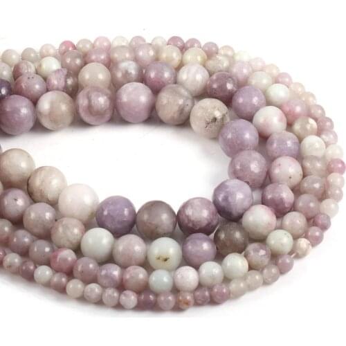 Natural Semi Precious Stone Beads Lilac Circular DIY For Making Necklaces Bracelets And Earrings 4/6/8/10/12mm