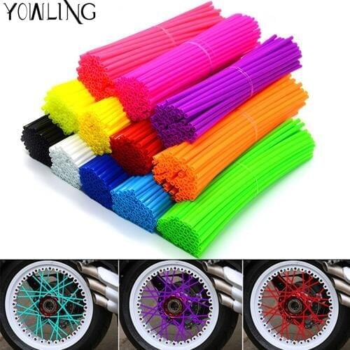 36pcs motorcycle Dirt Bike Enduro Off Road Wheel RIM Spoke Skins covers for KAWASAKI YAMAHA HONDA 125 SUZUKI 250 450 DUCATI