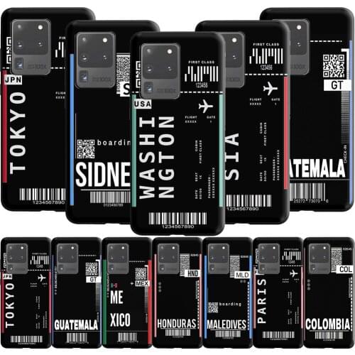 Plane Ticket Case for Samsung Galaxy A5 A6 A9 M31 M31S S21 S21S S30 Plus Ultra M51 A02 A12 A32 A52 A72 F62 M62