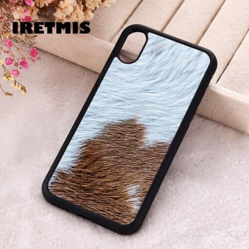 Iretmis 5 5S SE 2020 phone cover cases for iphone 6 6S 7 8 Plus X Xs Max XR 11 12 MINI Pro Soft Silicone TPU Cowhide Spots