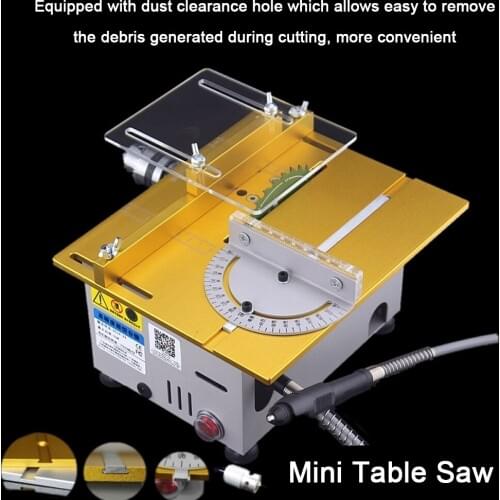 DC12-24V Mini Multifunctional Table Saw Electric Desktop Saws Small Household DIY Cutting Tool Woodworking Lathe Machine