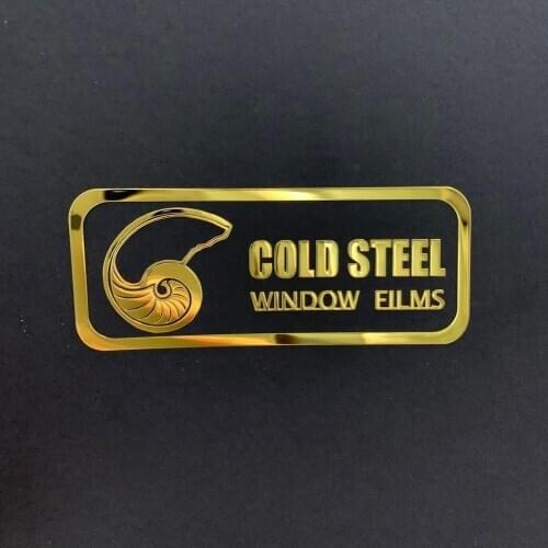 Custom Green Blue Gold Silver Electroforming Metal Logo Sticker Metallic Label Stickers