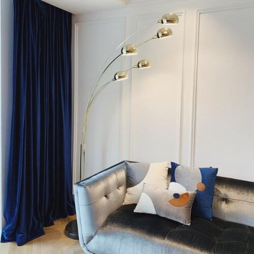 AS Delicate Soft Flannel Modern Minimalist Light Luxury Villa Bay Window Customization Curtains for Living Dining Room Bedroom