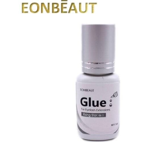 1Bottle EONBEAUT New Label Eyelash Extension Glue Rising Star Type 1s Fast Drying Glue Silver Cap Individual Makeup Tools 5ml