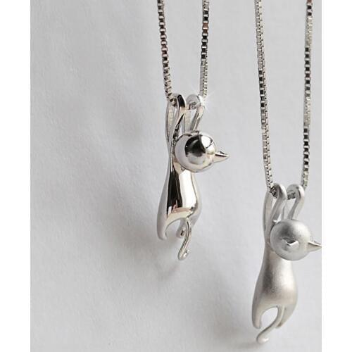 Korean Fashion Jewelry Necklace Cartoon Cat Short Clavicle Punk Vintage Chain Sweet Cute Kitten Necklace Statement Necklace