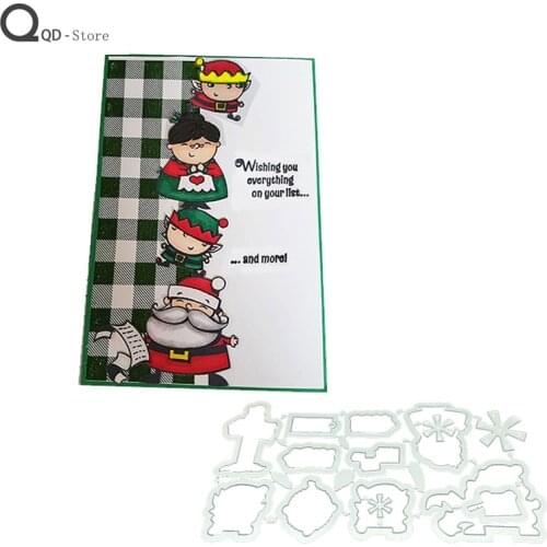 Scrapbook Metal Cutting Dies Cartoon Character Handmade Tools DIY Card Make Mould Model Craft Decoration Clear Stamps and Dies