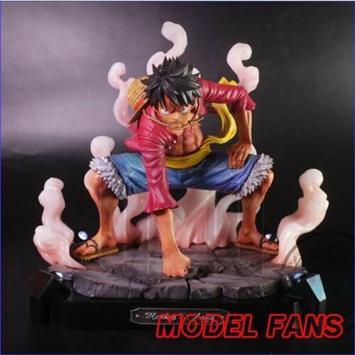MODEL FANS IN-STOCK one piece luffy Gear Second GK resin statue contain led light figure toy for collection