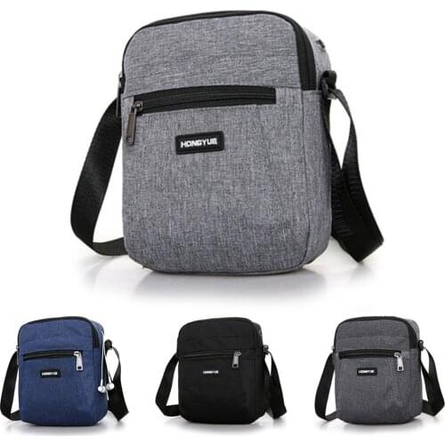 Men Phone Bags Diagonal Mini Shoulder Multi-Function Mobile Phone Bag Outdoor Sports Bag Fashion Wide Shoulder Bags