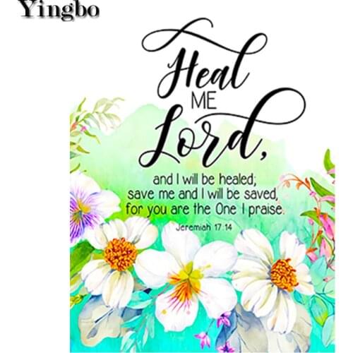 Bible Scripture Poetry Flower Christianity 5D Diy Diamond Painting Full Square Drill Cross Stitch Kit Diamond Embroidery Mosaic