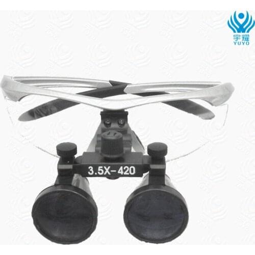 New Design Silver 3.5 X Dental Surgical Binocular Loupes Dentist 420mm Best Sale R+S