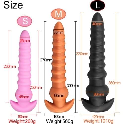 Huge Silicone Anal Beads Big Butt Plug Male Prostate Massager Anal Dilator Butt Plugs Big Dildo Buttplug Sex Toys for Women Men