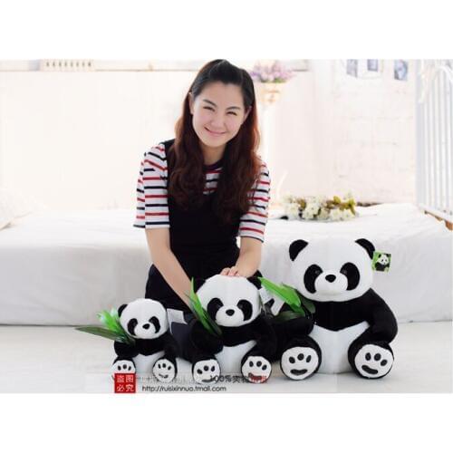 Lovely sitting pose panda plush toy soft pillow birthday gift b4984