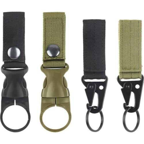 Kettle Hanging Buckle Outdoor Portable Water Bottle Ring Holder Water Bottle Clip for Tactical Camping Hiking Mountaineering