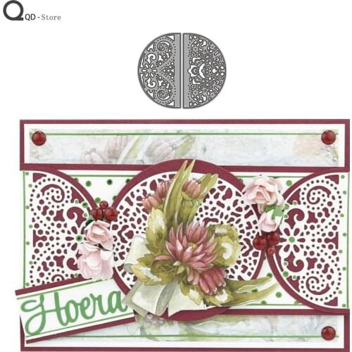 Semicircle Lace Model Cutting Dies Stamps Dies Scrapbooking Mold Cut Handmade Tools DIY Craft Decoration 2021 New Metal Dies
