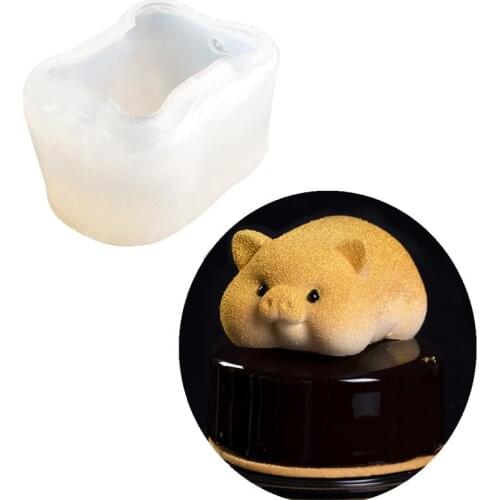 3D Pig Fondant Cake Silicone Mold Baking Cupcake Decorating Tools Chocolate Candy Molds Mousse Ice Cube Candle Soap Mould Aouke