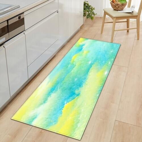 Modern Living Room Carpet Flannel Printed Floor Mat Soft Bedroom Play Rug Bathroom Footmat Washable Kitchen Mats Absorbent Rugs