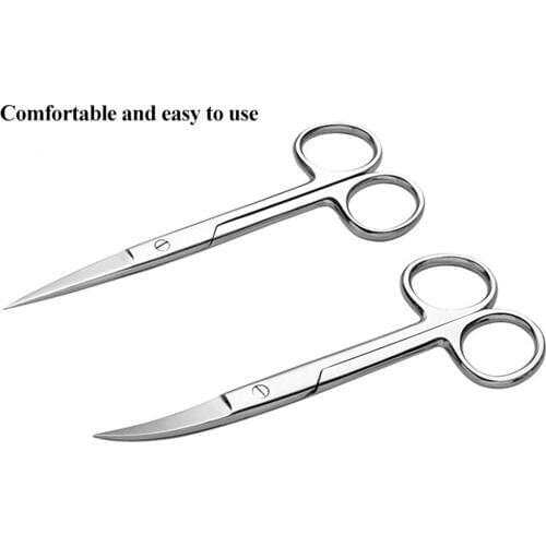 Animal Veterinary Vet Medical Stainless Steel Surgical Scissors Straight curved Tip Scissors Farming Tools