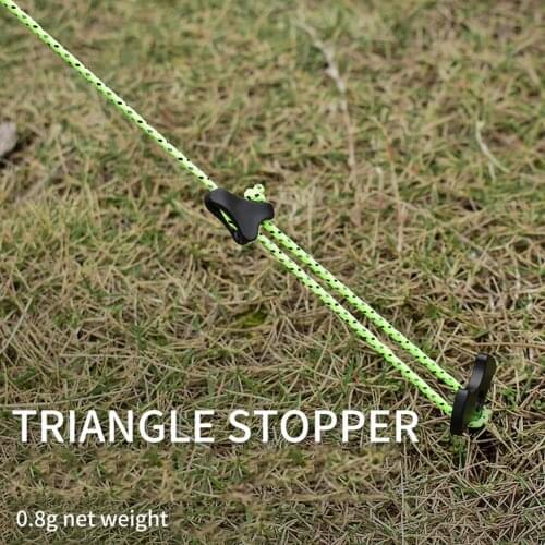 Wind Rope Camping Tent Fastener Buckles Triangle Anti Slip Cord Stopper Tools for Family Outdoor Camping Accessory