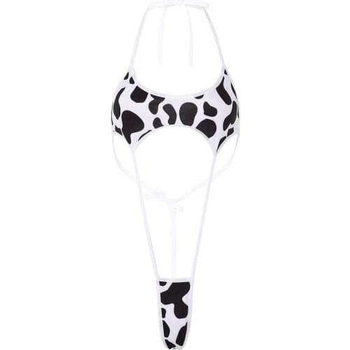 Womens One-piece swimsuit Monokini Erotic Lingerie Halter Neck Backless Adjustable G-string Slingshot Thong Bodysuit Nightwear