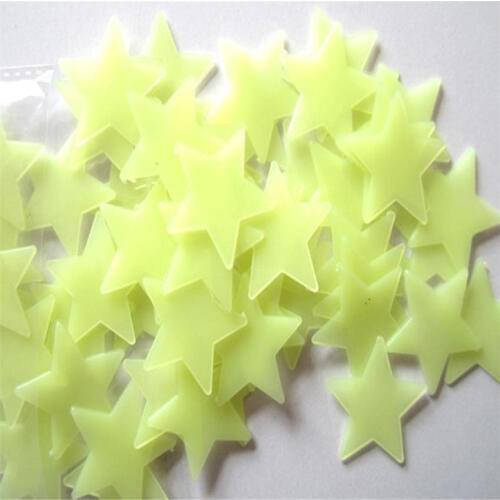 100PC Modern Dream Sky Kids Bedroom Fluorescent Glow In The Dark Stars Wall Stickers Environmental Protection m27