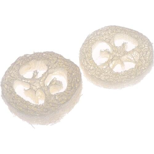 2Pcs Natural Loofah Luffa Loofa Slices Handmade DIY Loofah Soap Tools Cleanner Sponge Scrubber Facial Soap Holder