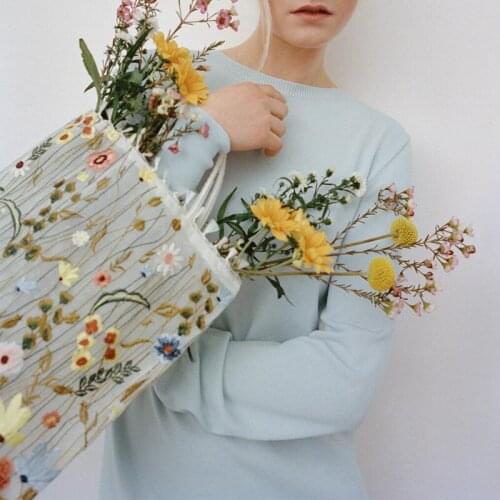 2021 ladies shoulder bag summer beach bag large capacity tote bag casual floral embroidery shopping bag design handbag luxury