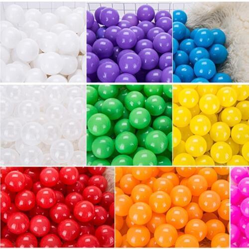 7CM/50PCS Eco-Friendly Colorful Ball Pits Soft Plastic Ocean Ball Transparent Water Ocean Wave Ball Toys For Children Kid Baby
