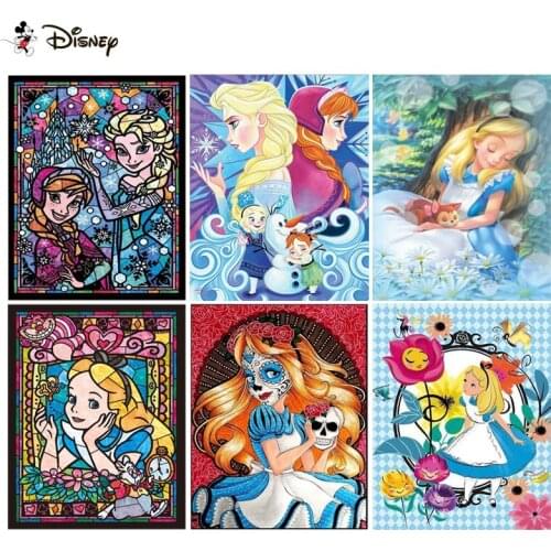 Disney 5D Diamond "Cartoon princess" Diamond Embroidery Full Round/ Square Diy Diamond Painting Cross Stitch Home Decor