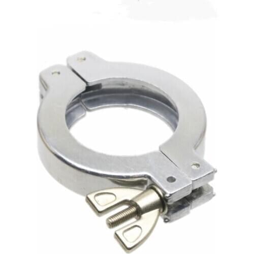 KF16 Hinge Wing-Nut Clamps Aluminum Vacuum Flange Fitting Pipe Tri Clamp Tri-clamp Connection (No Centering Bracket, No O-Ring)