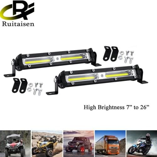 Car LED Light Bar light High Brightness 7 to 26-Inch Waterproof Flood Spot Light Bar For Trucks Boats Pick Up Truck Accessories