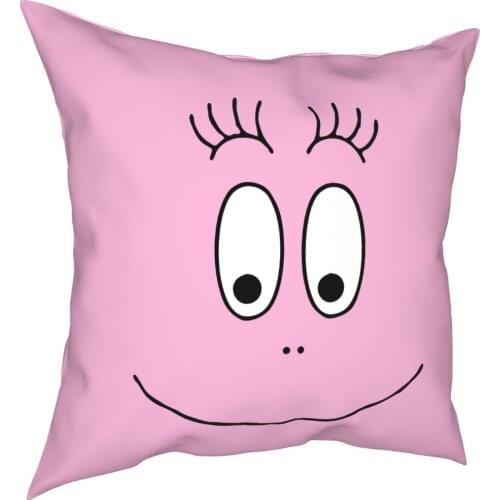 Barbapapa Rose Pride Art Tv Pillowcase Printed Fabric Cushion Cover Decoration Throw Pillow Case Cover Home Zipper 45*45cm