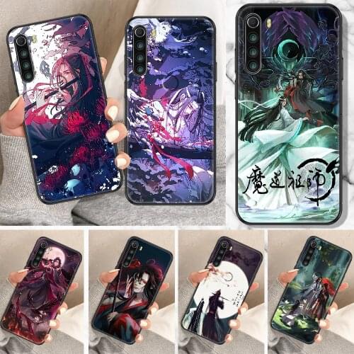 Mo dao zu shi Anime Phone Case For Xiaomi Redmi Note 7 8 9 10 7A 8T 9A 9T 9S 10S Pro black silicone bumper fashion cover luxury