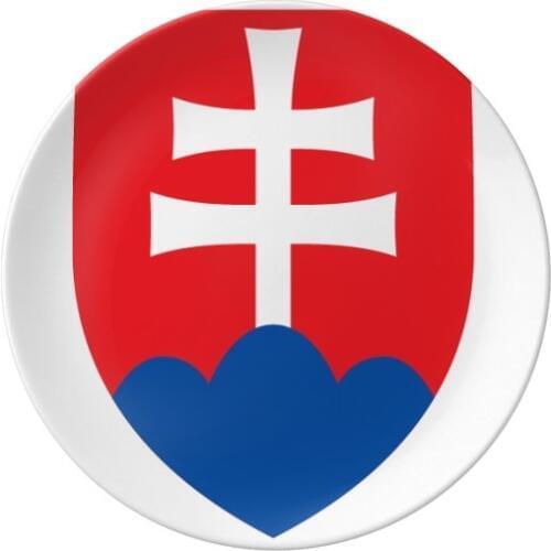 Slovakia Europe National Emblem Dessert Plate Decorative Porcelain 8 inch Dinner Home