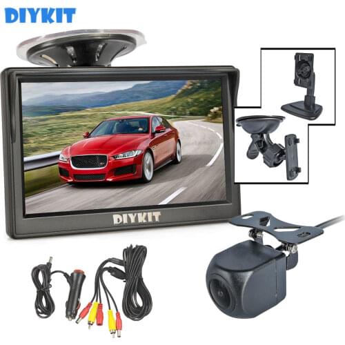 DIYKIT 5" AHD Car Monitor 1920x1080P HD 170 Degree Starlight Night Vision Backup Camera Vehicle Reverse for Car SUV MPV RV