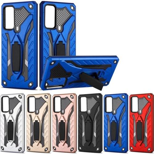 Hybrid Rugged Armor Protective Case For Samsung Galaxy S20 FE S21 Plus Note 20 Ultra Soft TPU Hard PC Kickstand Back Cover Coque