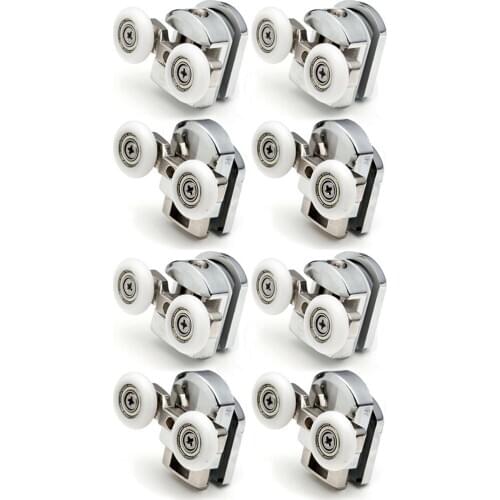Shower Door Wheels 25mm Shower Door Rollers 4pcs (2 top+2 buttom)Shower Room Accessories glass8-10mm