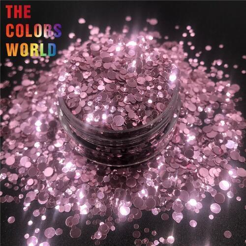 TCT-277 Mix Round Dot Shape Metallic Luster Color Nails Glitter Nail Art DIY Decoration Body Art Decorations Makeup Handwork