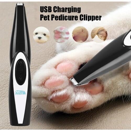 Professional Pet Foot Hair Trimmer Dog Growing Clipper USB Rechargeable Butt Ear Eyes Hair Cutter Remover Low-noise