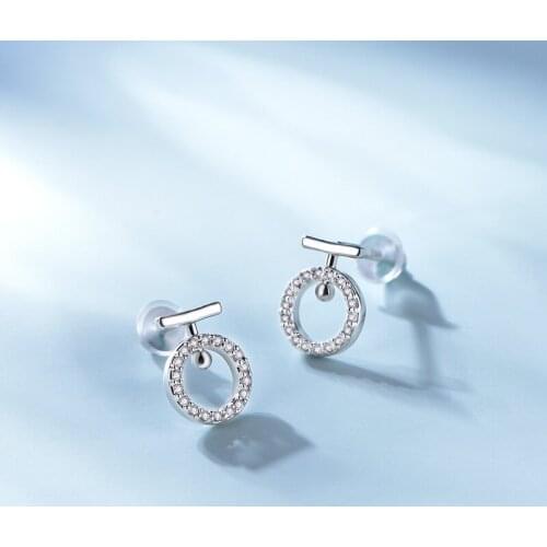 Miuoxion Retro OT Buckle Zircon Earrings Fashion Personality Punk Party Jewelry For Women Feature Namour Charm Gift All Seasons