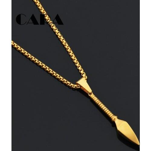 Arrival 4 color mens cool Stianless steel weapon Dagger charm necklace stylish hip hop necklace fashion CAGF0373