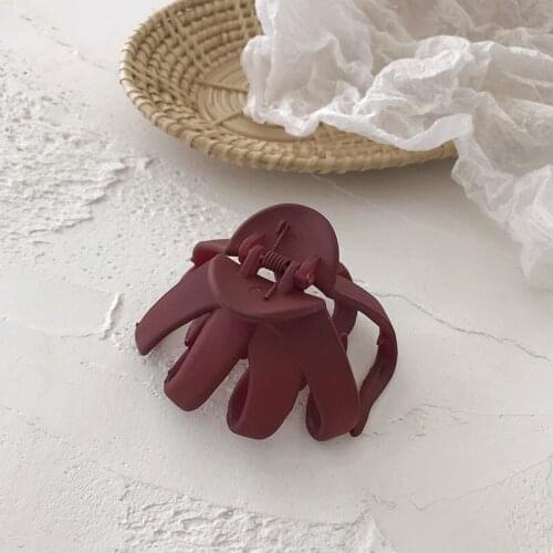 Fashion Bath Shower Grab Hair Claws for Women Frosted Disc Hair Styling Top Clip Ladies Acrylic Ponytail Clips