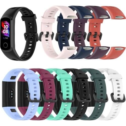 Soft Silicone Strap for Huawei Band 4/Honor Band 5i Smart Watch Accessories Replacement Watch Band Wrist Strap for Honor Band 5i