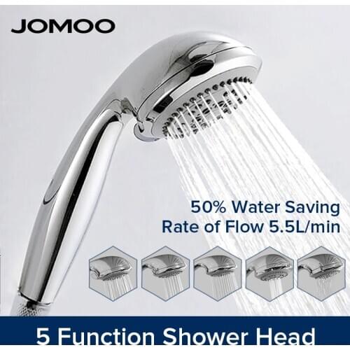 High Pressure 5 Spray Settings Shower Head JOMOO 3.5inch Douchekop Easy Cleaning Nozzles Massage Spa Showerhead Water Saving