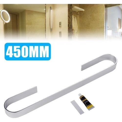 Aluminium Alloy Wall Mounted Towel Rack Black Silver Simple Towel Rail Holder Storage Racks Shelf Bathroom Accessories 25/45cm