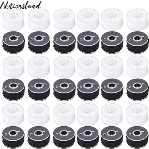 5/10/20Pcs White Black Bobbins Sewing Thread Bobbins for Home Sewing Machine Thread Spools Bobbins Polyester Threads