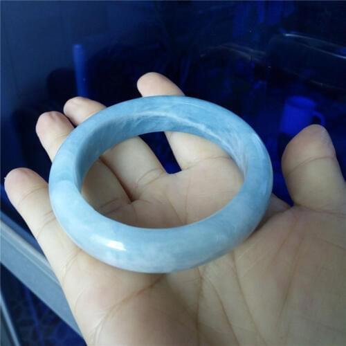 New Arrival Genuine Blue Natural Stone Bangle Fashion Crystal Charm Bracelet Bracelet For Women Inner Diameter52mm Drop Shipping