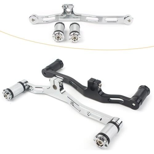 Motorcycle Gear Shifter Lever Front & Rear For Harley Dyna FXD w/ Mid-Control 1991-2017 CNC Aluminum Chrome Black